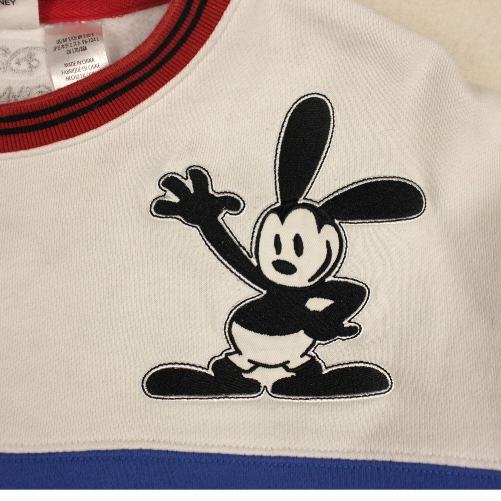Disney 100 Oswald The Lucky Rabbit Sweatshirt Adult Small Colorblock Pullover - Picture 4 of 10